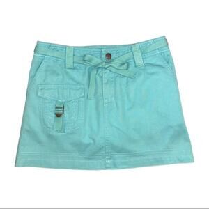 Blue Skort Ralph Lauren Girl’s Sz 14 Cargo Pocket With Button And Drawstring